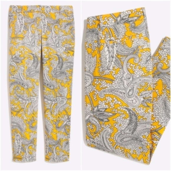J. Crew Pants - J. Crew Paisley Print Skimmer Stretch Crop Pants 6
